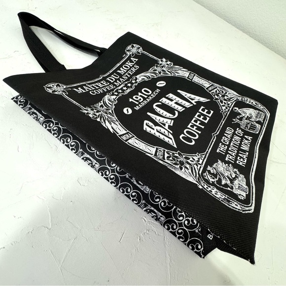Bacha Coffee Black Tote Bag – Marrakech 1910 Graphic Shopper - Picture 5 of 7